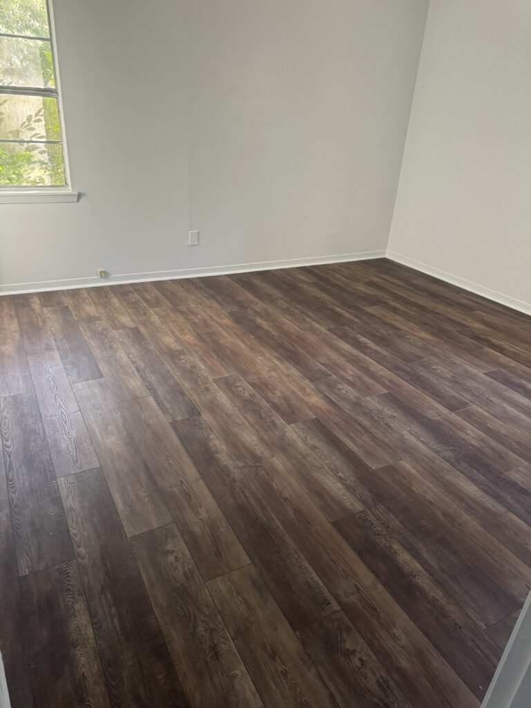 Hardwood flooring installation in Elkhart, TX home